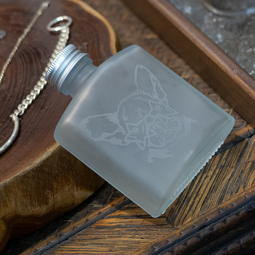 glass flask-UV laser engraver