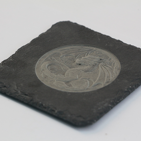 2.5D B4 30w MOPA laser engraved deep carved stone