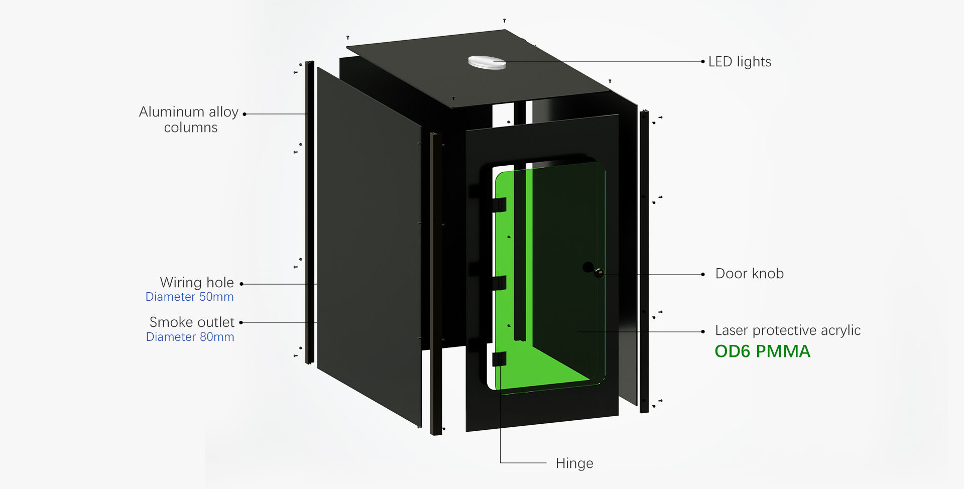 Commarker Fiber Laser Engraver Safety Enclosure Protective Cover Pro